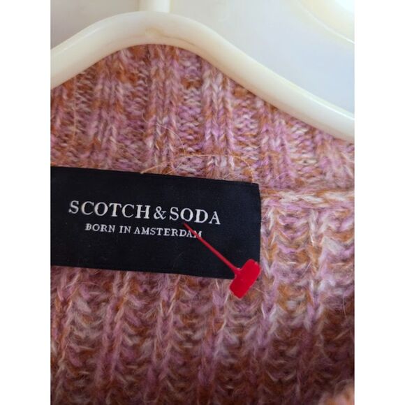 Scoth & Soda Women Pink Knit Alpaca Blend Crew Neck Pullover Sweater size Large - Picture 5 of 8